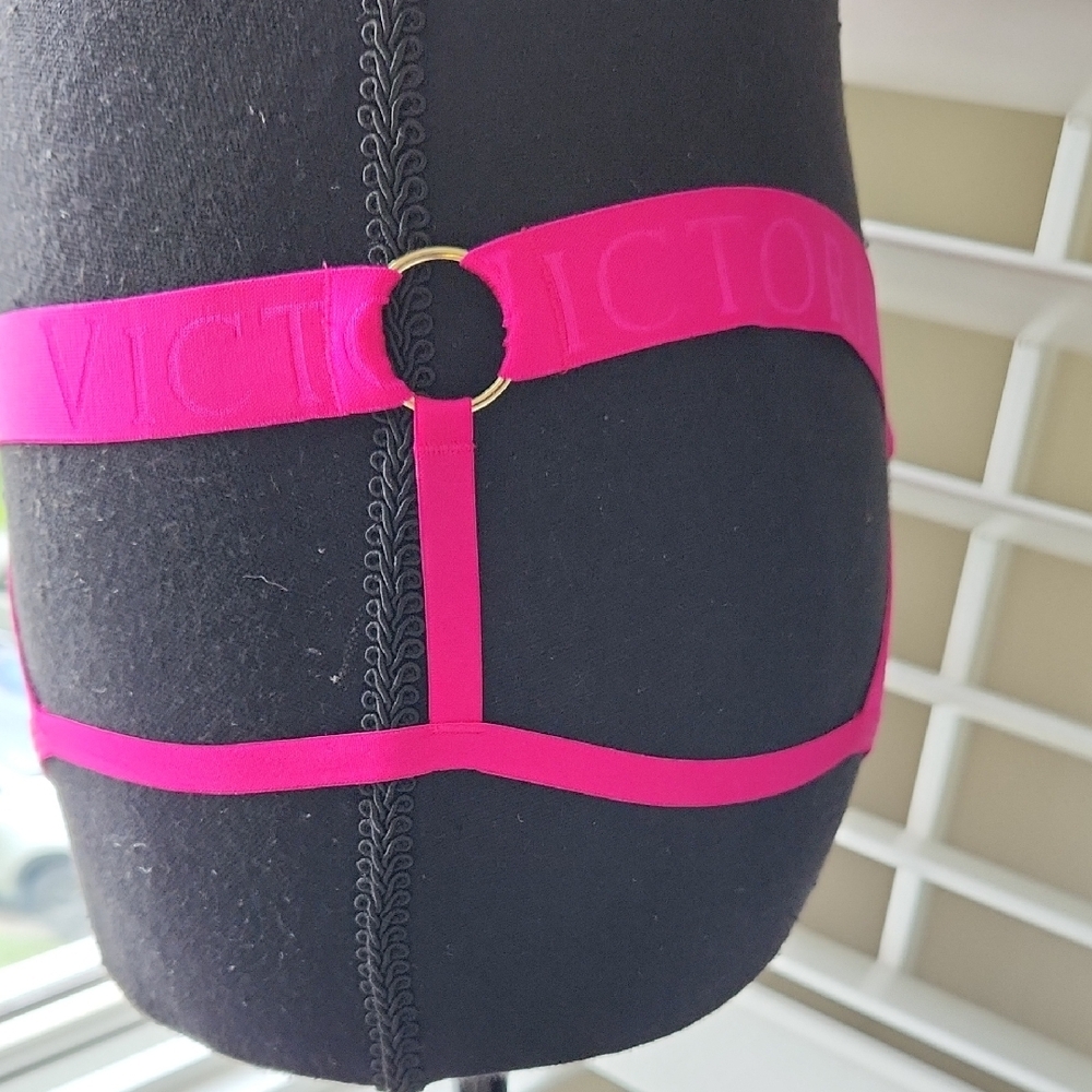 Victorias Secret Strappy Crossover Cut Out Cheeky V Ring Panties - Picture 6 of 7